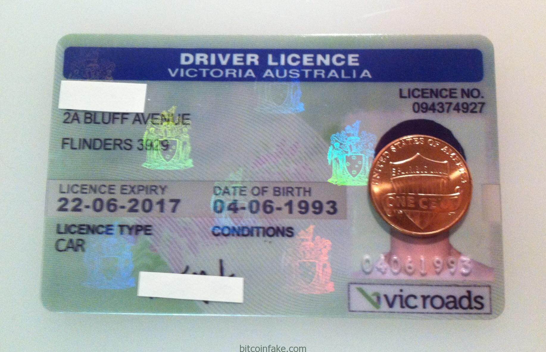 Fake Victorian Drivers Licence